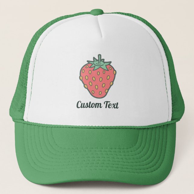 Casquette Chapeau de camionnette à l'icône de fraise (Devant)