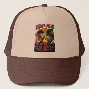 Casquette Chapeau de camionnette Cowboy vs Alien - pour les