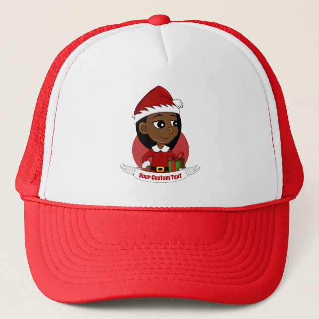 Casquette chapeau de camionnette de bande dessinée de Noël (Devant)