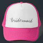 Casquette Chapeau de camionnette de Bridesmaid<br><div class="desc">Parfait pour les fêtes de bachelorette !</div>