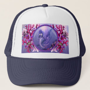 Casquette Chapeau de camionnette de sirène d'océan violet
