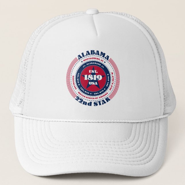 Casquette Chapeau de camionnette patriotique circulaire Alab (Devant)