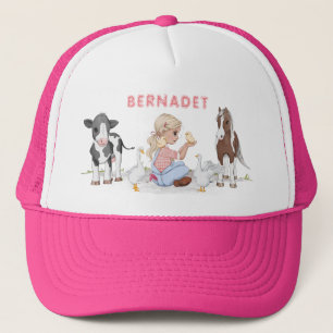 Casquette Chapeau de camionnette pour filles et animaux de f