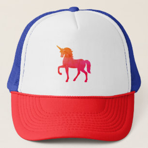 Casquette Chapeau de camionnette rose Unicorne