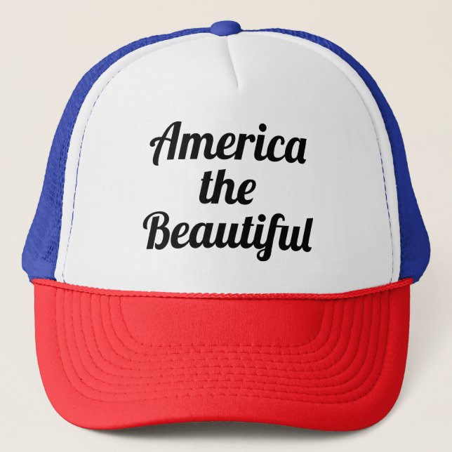 Casquette chapeau de camionneur "American the Beautiful" (Devant)