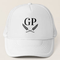 Chapeau de camionneur blanc avec logo en monograph