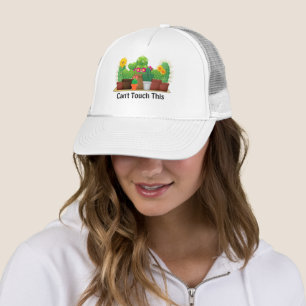 Casquette Chapeau de camionneur blanc BOHO Cactus Succulente