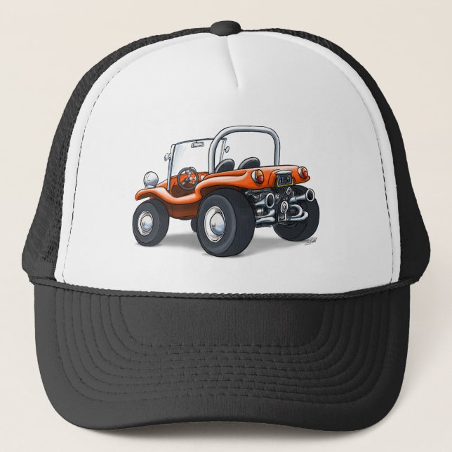 Casquette chapeau de camionneur de buggy pour dune orange (Devant)