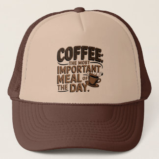 Casquette Chapeau de camionneur de café avec lettrage rétro