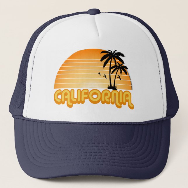 Casquette chapeau de camionneur de Californie vintage (Devant)