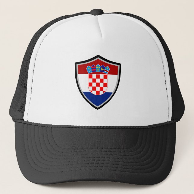 Casquette Chapeau de camionneur de drapeau croate (Devant)