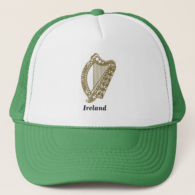 Casquette chapeau de camionneur de harpe d'Irlande (Devant)