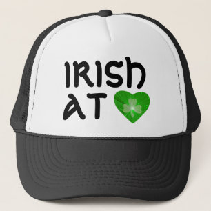Casquette Chapeau de camionneur de shamrock Heart 'Irish at