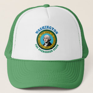 CASQUETTE CHAPEAU DE CAMIONNEUR DRAVEUR ÉTAT ÉVERGREEN WASHI