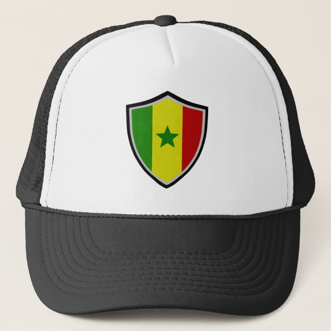 Casquette Chapeau de camionneur du drapeau du Sénégal (Devant)