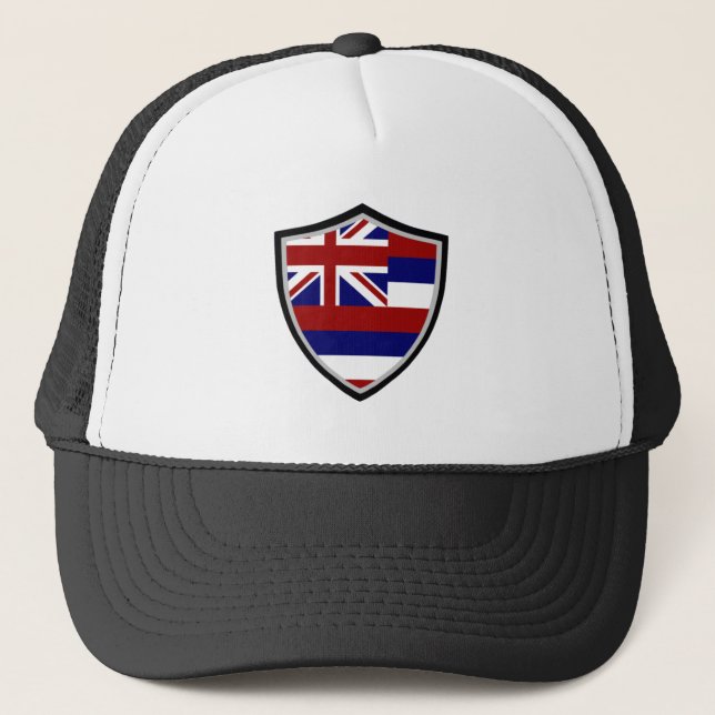 Casquette Chapeau de camionneur du drapeau Hawaii (Devant)