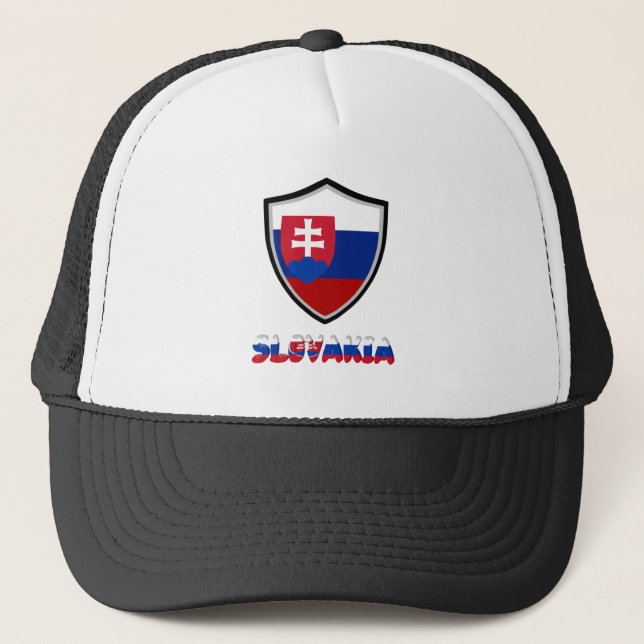 Casquette Chapeau de camionneur du drapeau slovaque (Devant)