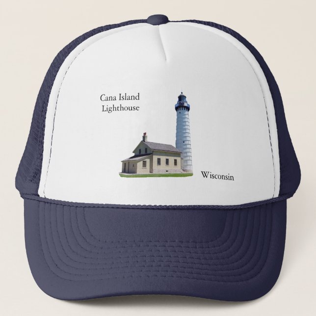 Casquette Chapeau de camionneur du phare de Cana Island (Devant)