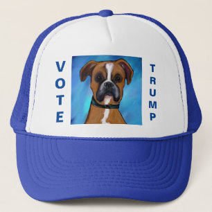 Casquette Chapeau de camionneur portrait de chien Boxer