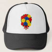 Chapeau de camionneur pour femmes Bouquet de roses
