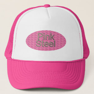 Casquette Chapeau de camionneur rose rose rose en acier rose