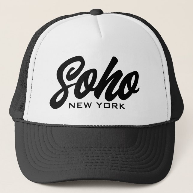 Casquette Chapeau de camionneur Soho New York avec typograph (Devant)