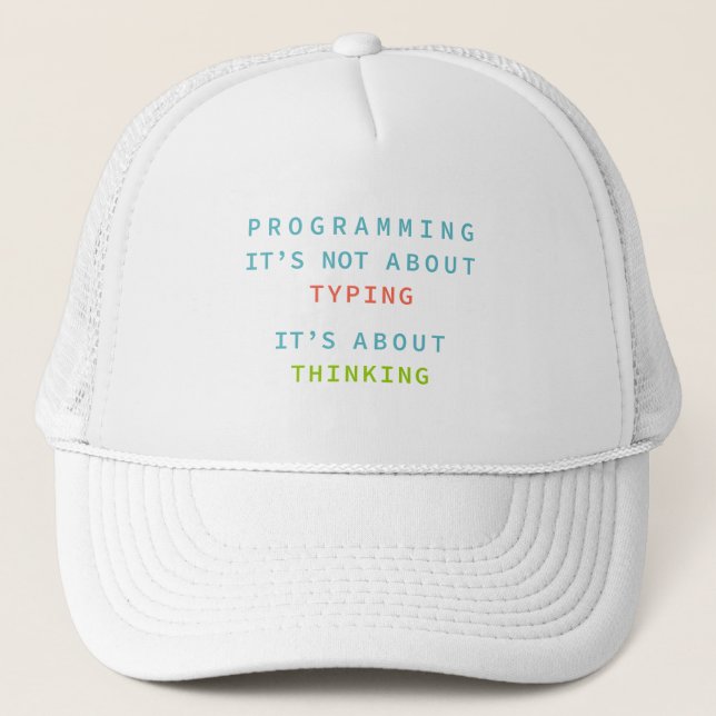 Casquette Chapeau de citation de réflexion sur la programmat (Devant)