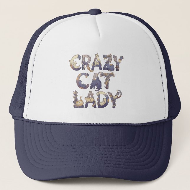 Casquette Chapeau de Dame Folle de Chats (Devant)