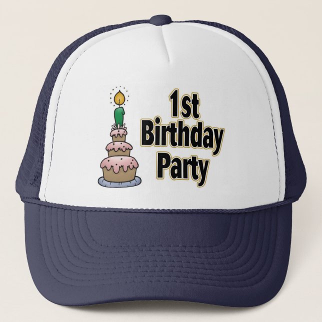 Casquette chapeau de fête pour 1er anniversaire (Devant)