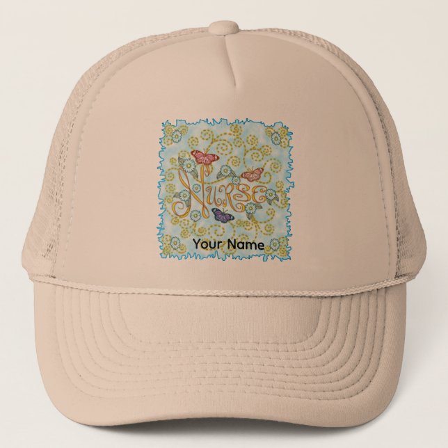Casquette Chapeau de  infirmière papillon  (Devant)