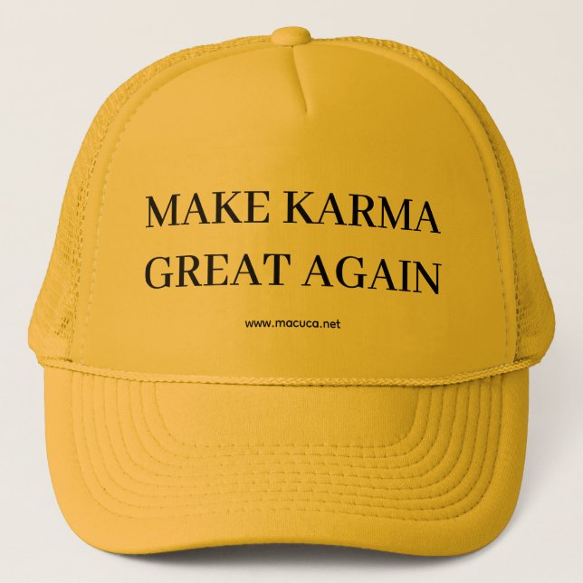 Casquette Chapeau de karma jaune (Devant)