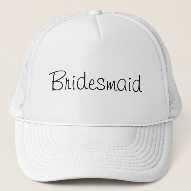 Casquette Chapeau de mariage blanc de demoiselle d'honneur (Devant)