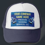 Casquette Chapeau de Modèle de lavage à pression<br><div class="desc">Customisez cette conception de modèle de camion de lavage à pression (lavage de puissance) pour répondre à vos besoins et à vos besoins. Ce modèle de lavage à pression affiche le laveur à pression et arrière - plan de perles d'eau.</div>