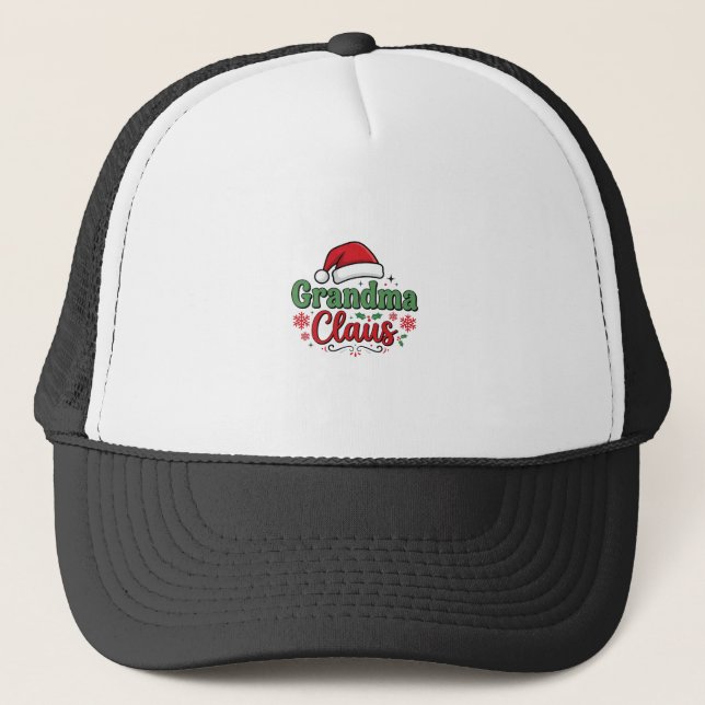 Casquette Chapeau de Noël de Grand-mère Noël (Devant)