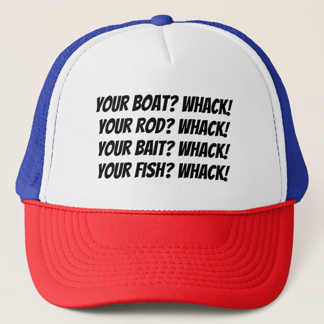 Casquette Chapeau de pêche drôle (Devant)