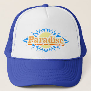 Casquette Chapeau de plage bleu et blanc soleil du paradis