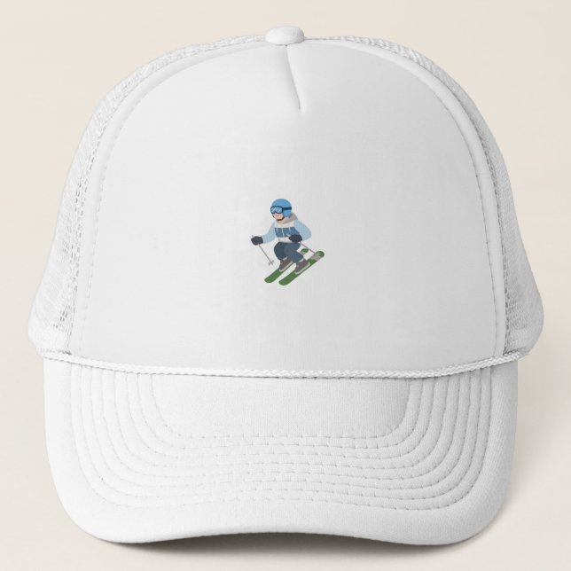 Casquette Chapeau de Ski Drôle | Manger Dormir Ski Répéter B (Devant)