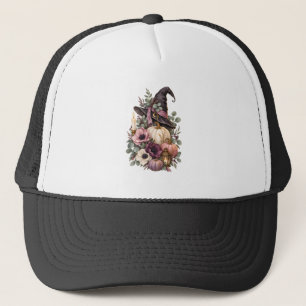 Casquette Chapeau de sorcière élégant avec citrouilles flora