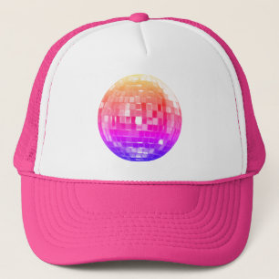 Casquette Chapeau de Trucker à bille à arc-en-ciel rose