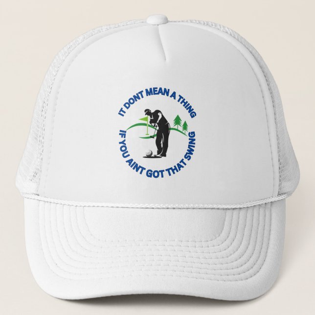 Casquette Chapeau de Trucker de golf amusant pour hommes (Devant)