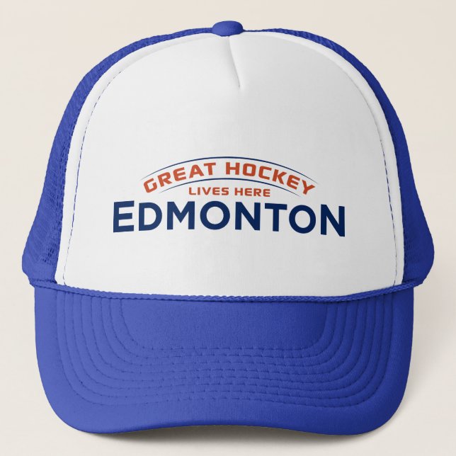 Casquette Chapeau de Trucker Edmonton de grand hockey (Devant)