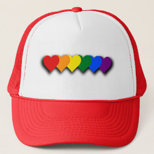 Casquette Chapeau de Trucker pour coeur de fierté LGBT