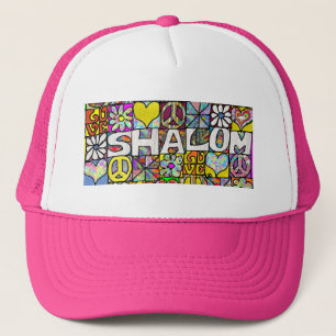 Casquette Chapeau de Trucker Psychedelic Shalom LOVE des ann