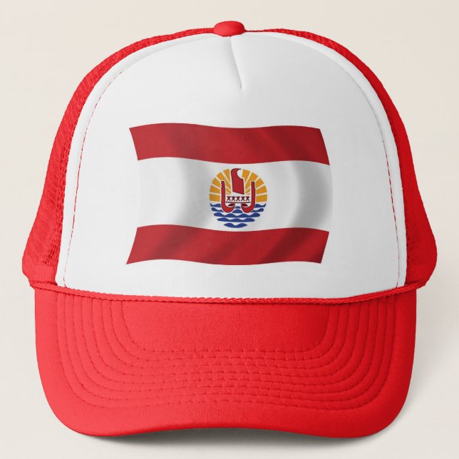 Casquette Chapeau Drapeau de Polynésie française (Devant)