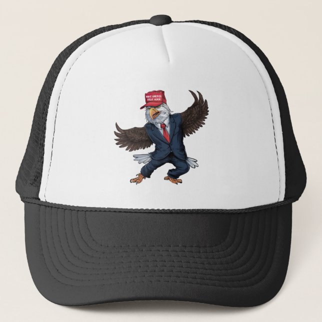 Casquette Chapeau drôle d'aigle américain (Devant)