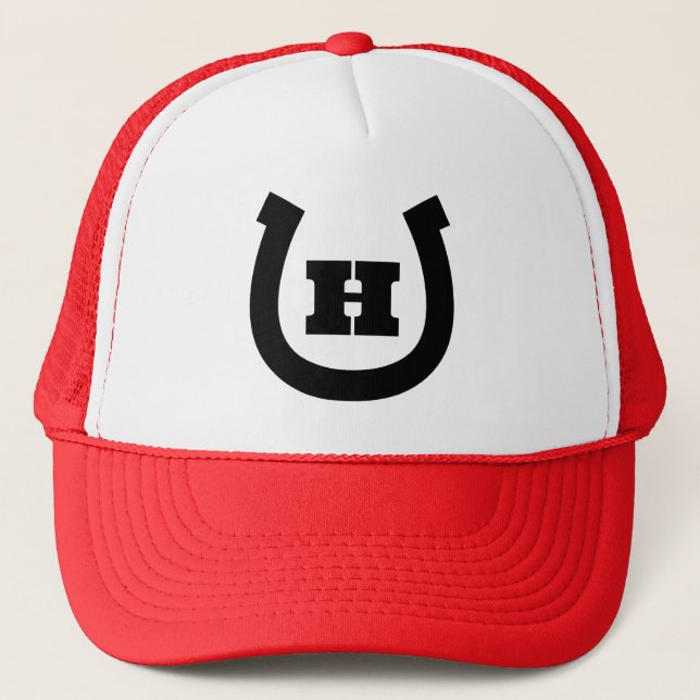 Casquette Chapeau du camionneur de logo monogramme Horseshoe (Devant)