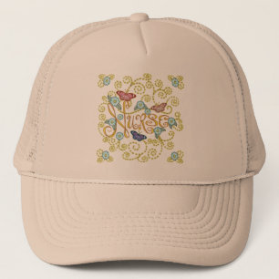 Casquette Chapeau du camionneur d'infirmière papillon