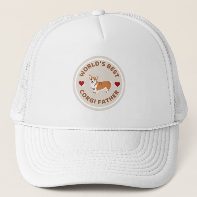 Casquette Chapeau du meilleur père de Corgi au monde Cadeau  (Devant)