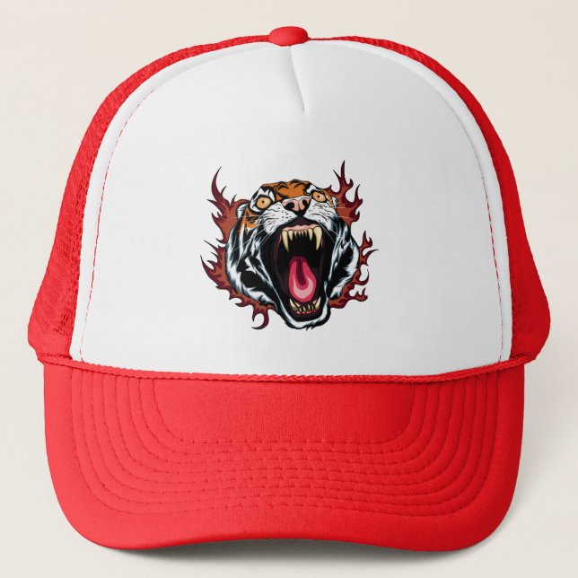 Casquette Chapeau du Tigre en colère (Devant)