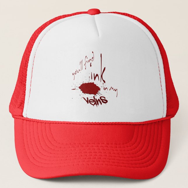Casquette Chapeau Encre dans mes veines (Devant)